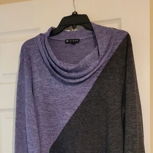 Chic Two-Tone Long Sleeve Dress